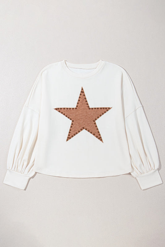 Beige Star Studded Shirt