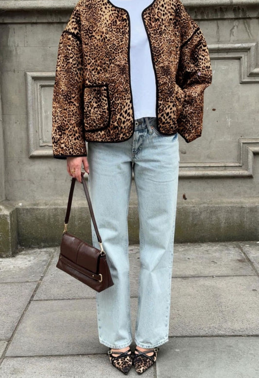 Vintage Leopard Print Coat