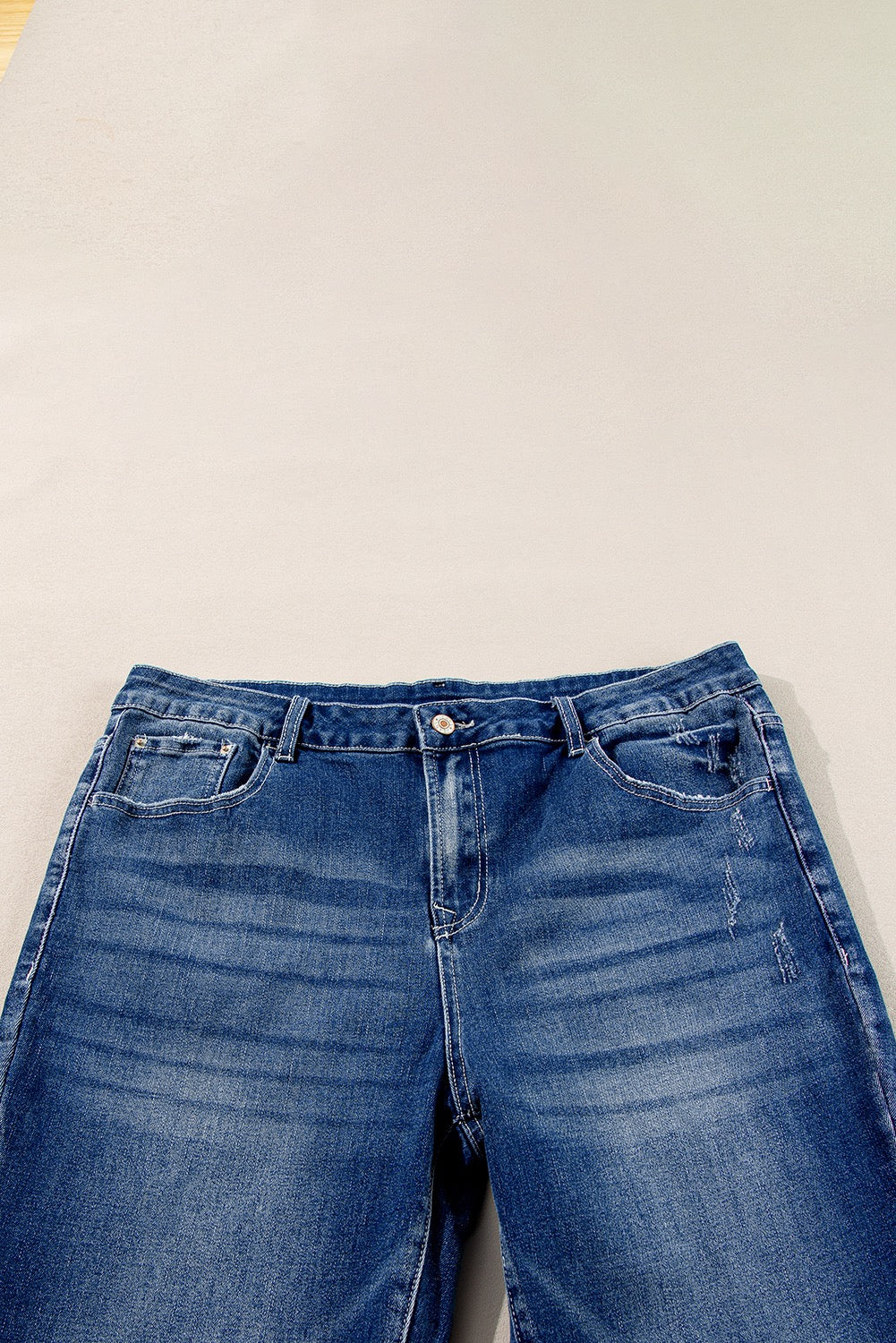 Plus Size High Waist Side Slits Flare Jeans