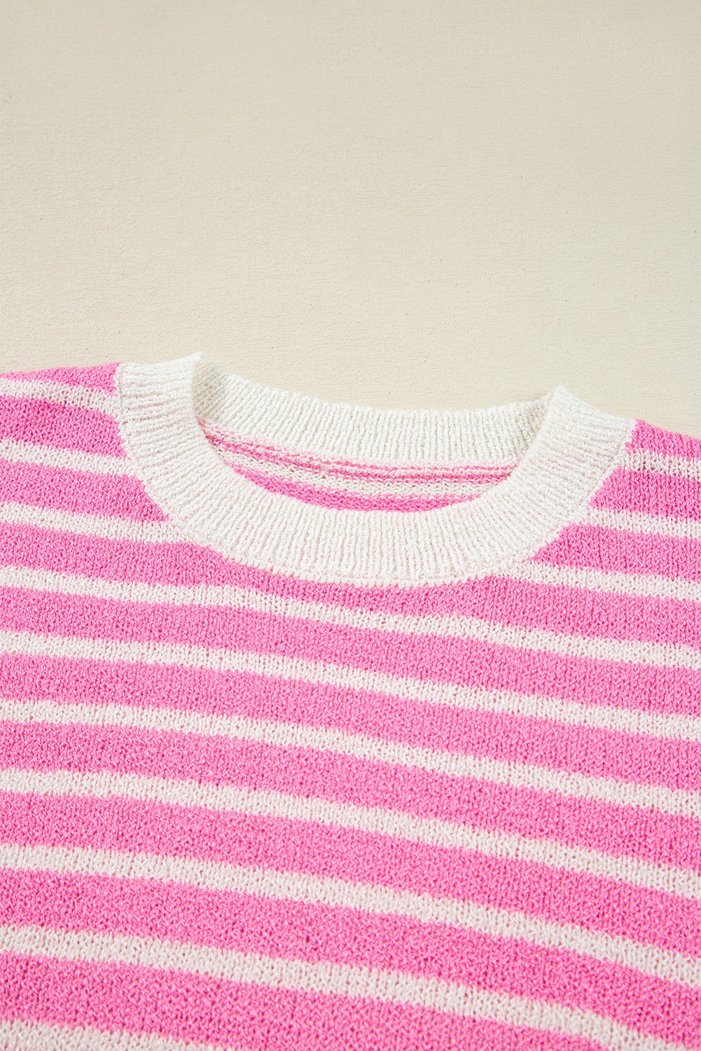 Multicolour Color Block Striped Patchwork Dolman Sleeve