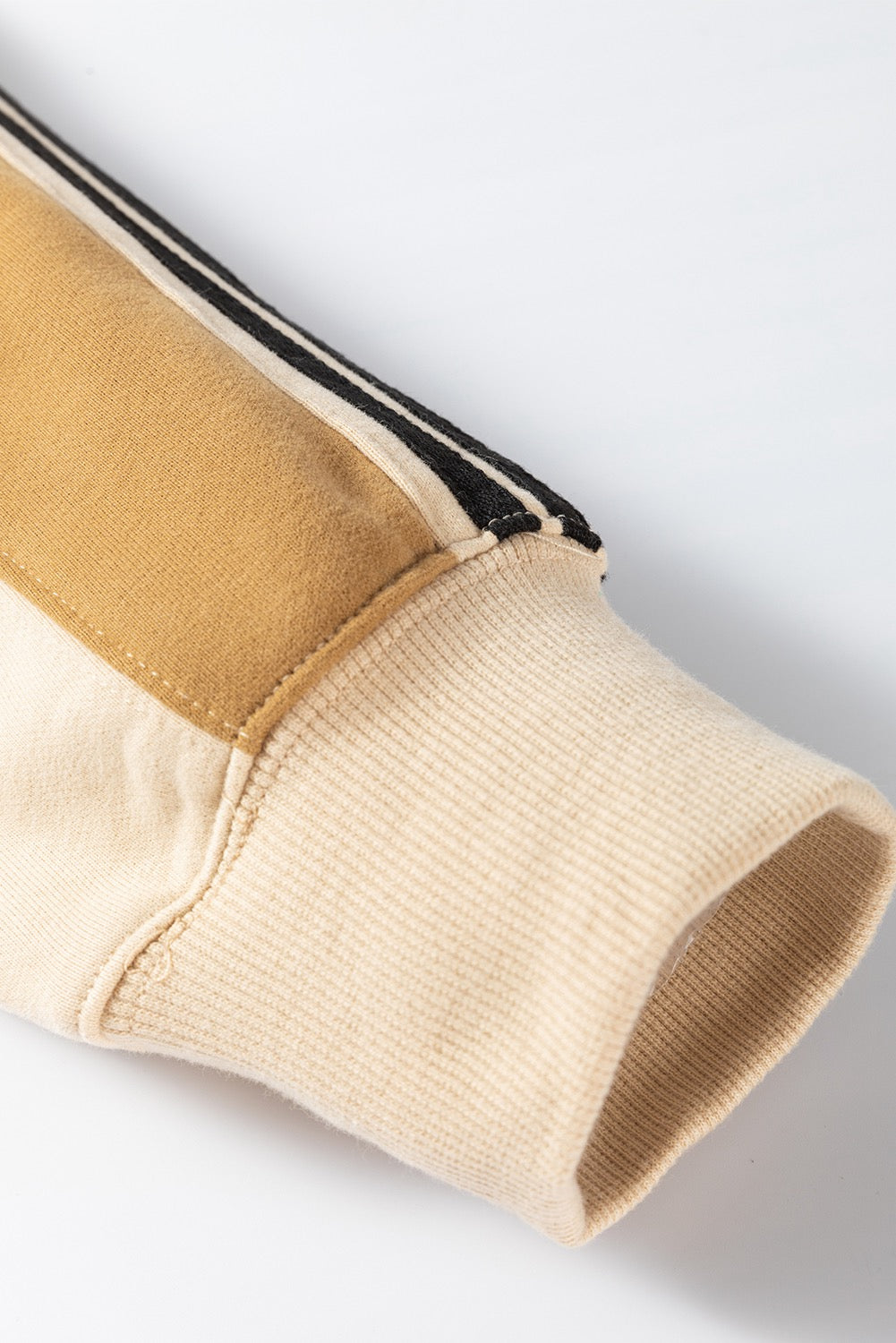 Beige Stripe Active Wear Sweatshirt