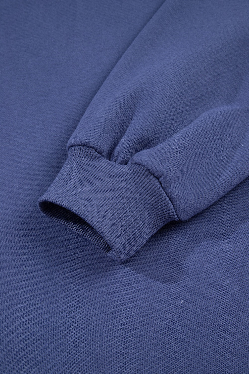 Dirty Blue Fleece Lined Adjustable Drawstring Oversize Tunic Hoodie