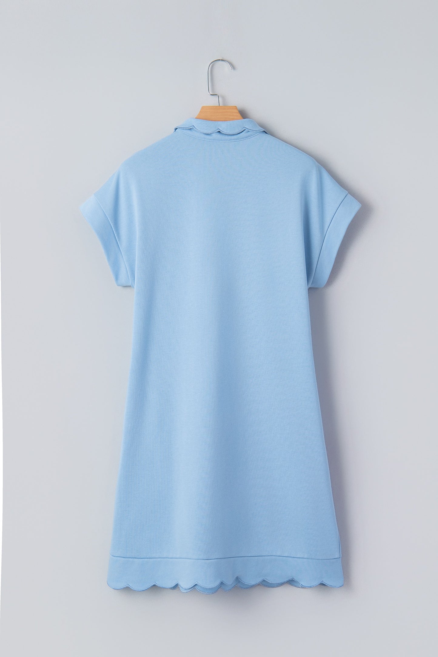Blue Scalloped Dress
