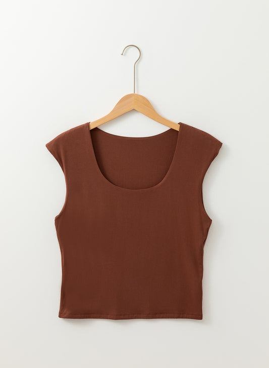 Slim Fit Coffee Colored Tank
