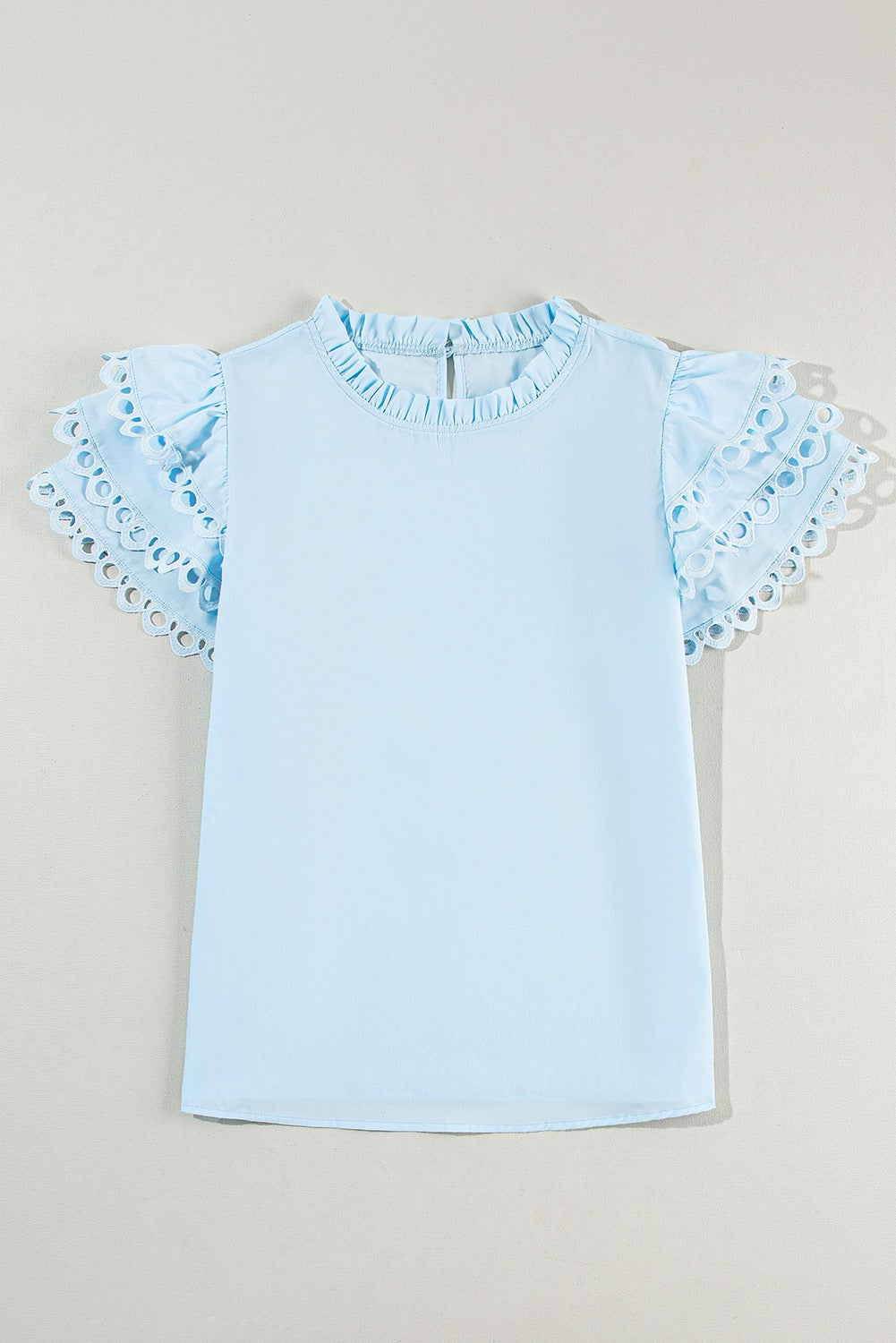 Blue Ric Rak Cap Sleeve Blouse