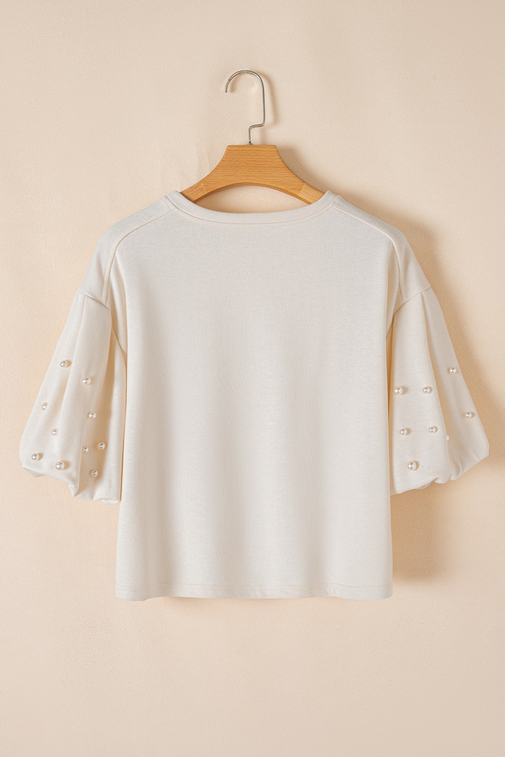 Half Sleeve Pearl Detail Blouse