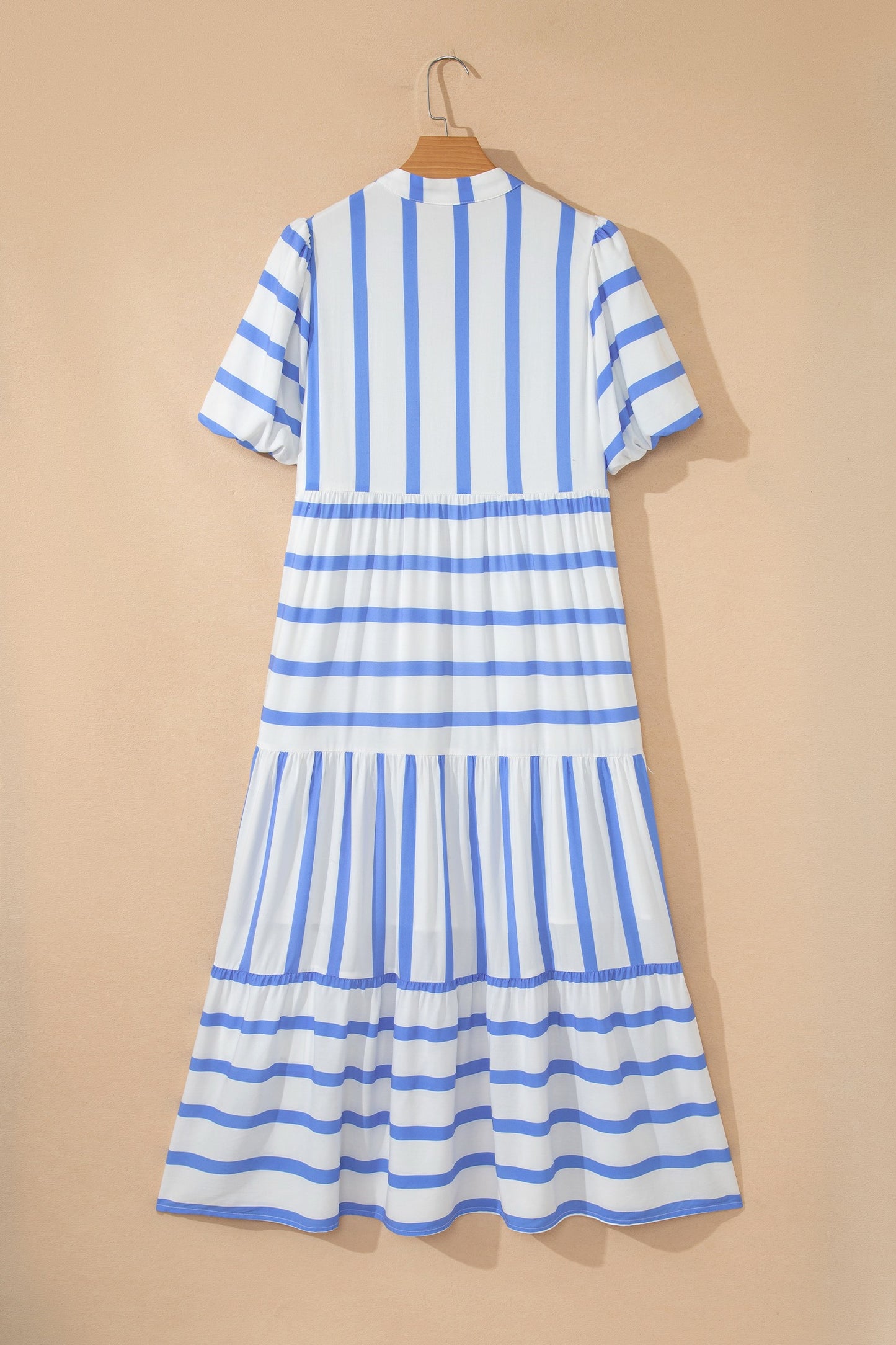 Blue Stripe Ricrac Trim Maxi
