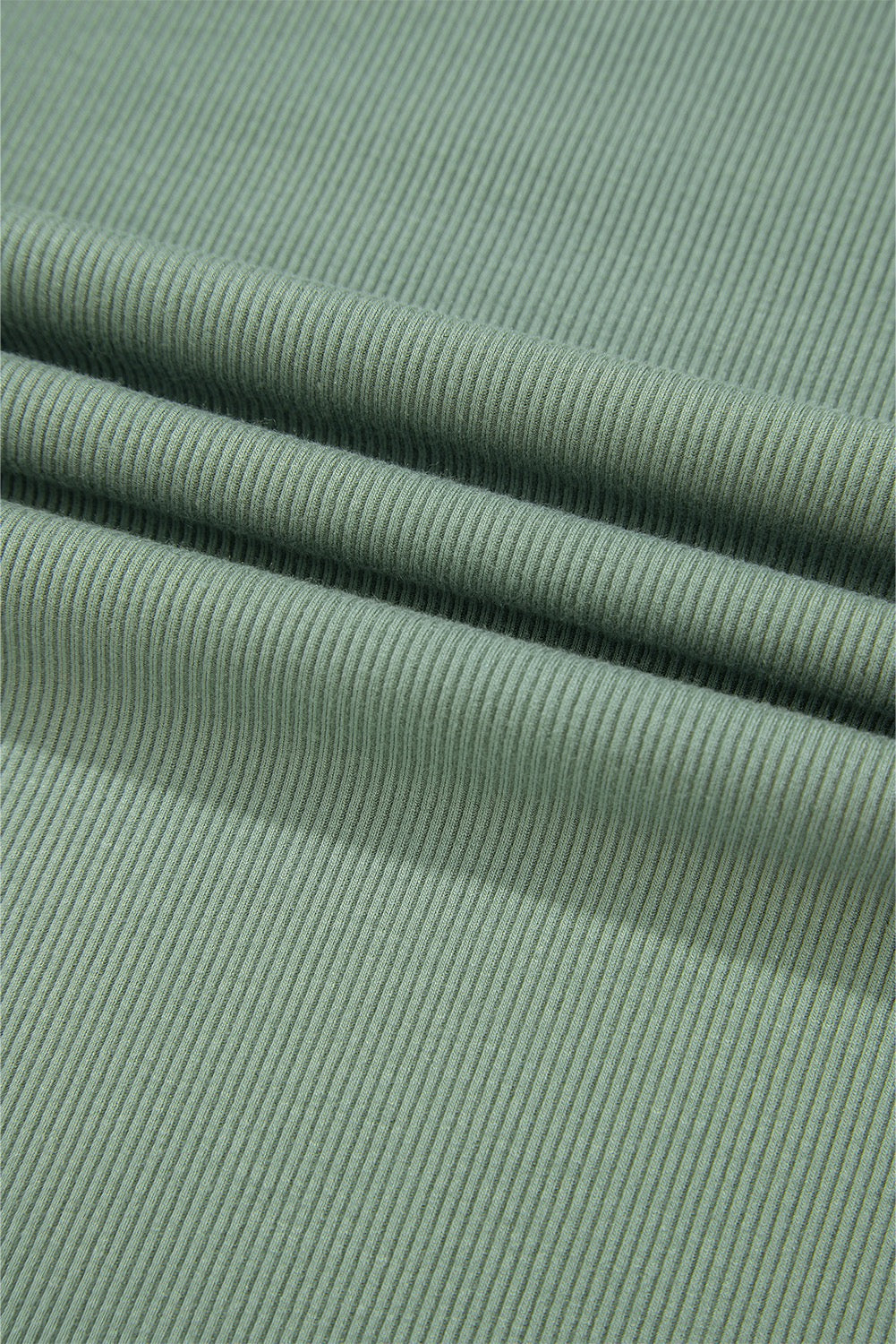 Mint Green Ribbed Colorblock Patchwork Raglan Long Sleeve Top