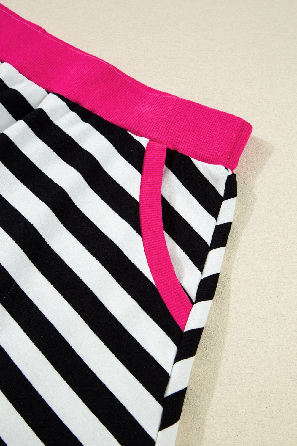 Black Stripe Color Block Edge Pullover and Skort Set