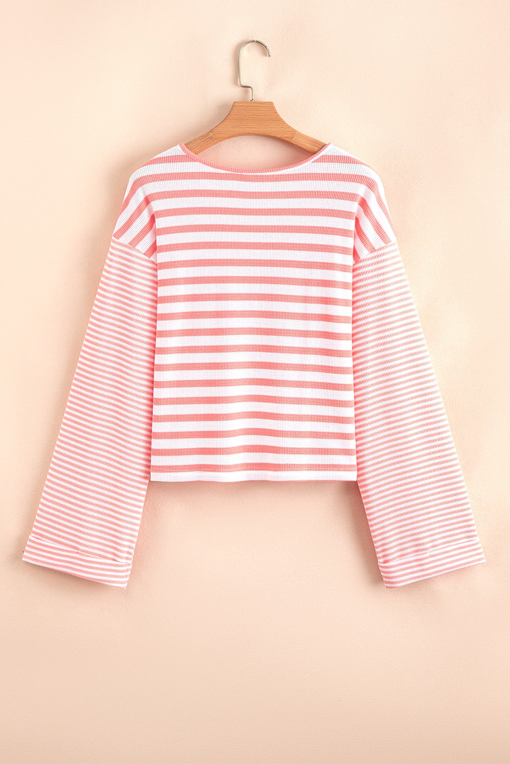 Pink Stripe Long Sleeve Top