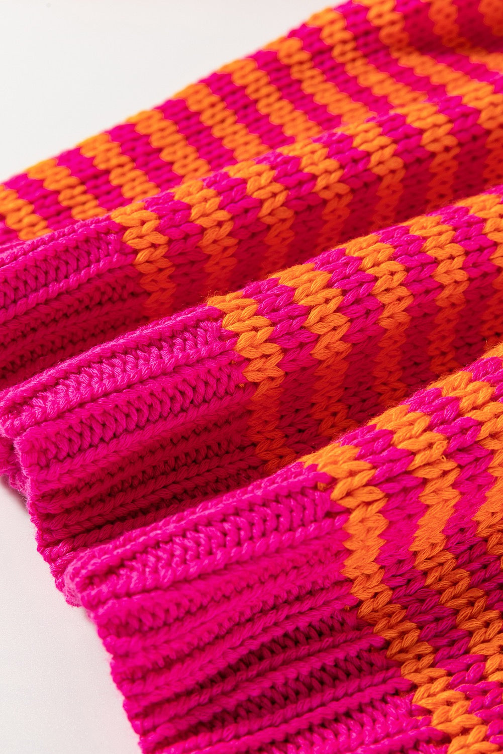3/4 Sleeve Pink Striped Sweater