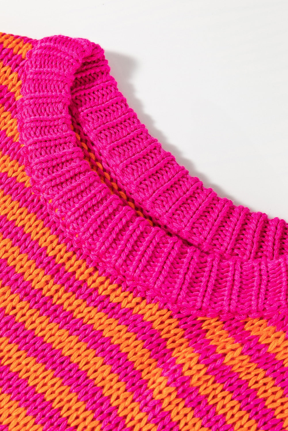 3/4 Sleeve Pink Striped Sweater
