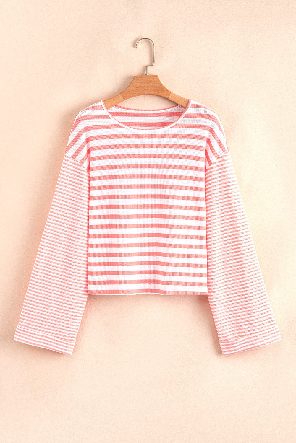Pink Stripe Long Sleeve Top