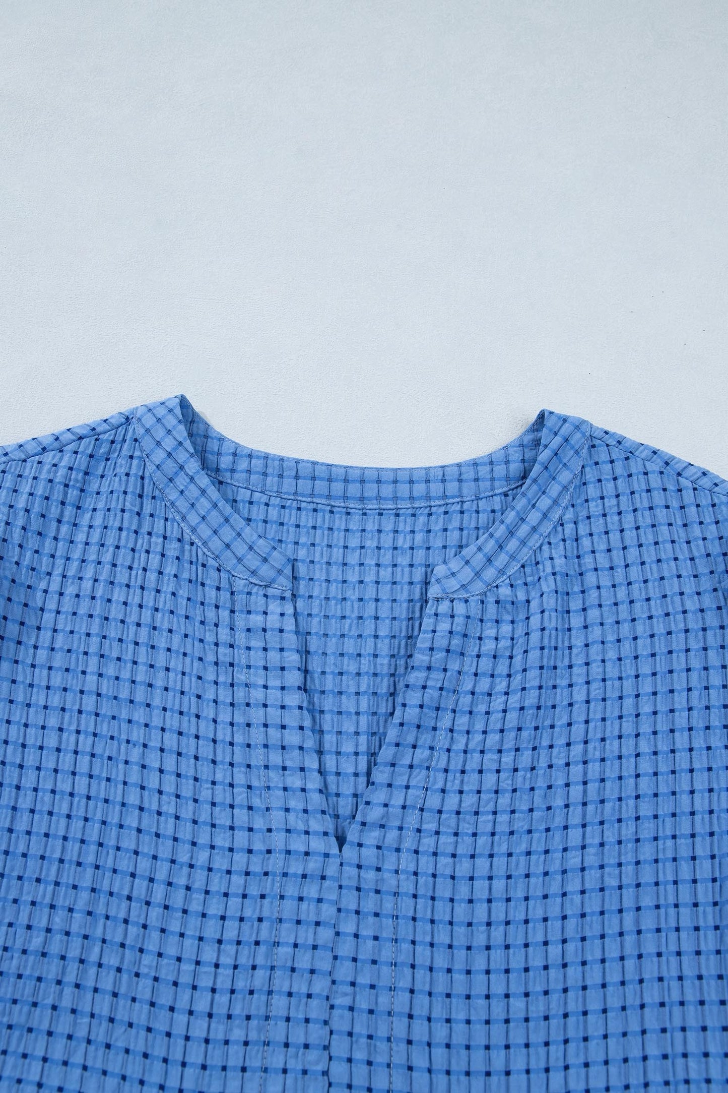 Blue Gingham Maxi Dress