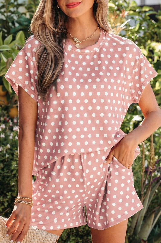 Pink Polka Dot Set