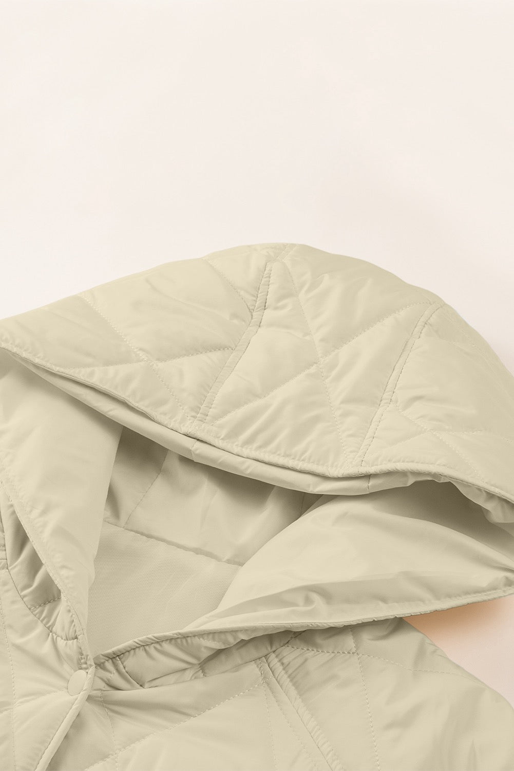 Beige Quilted Puffer Coat