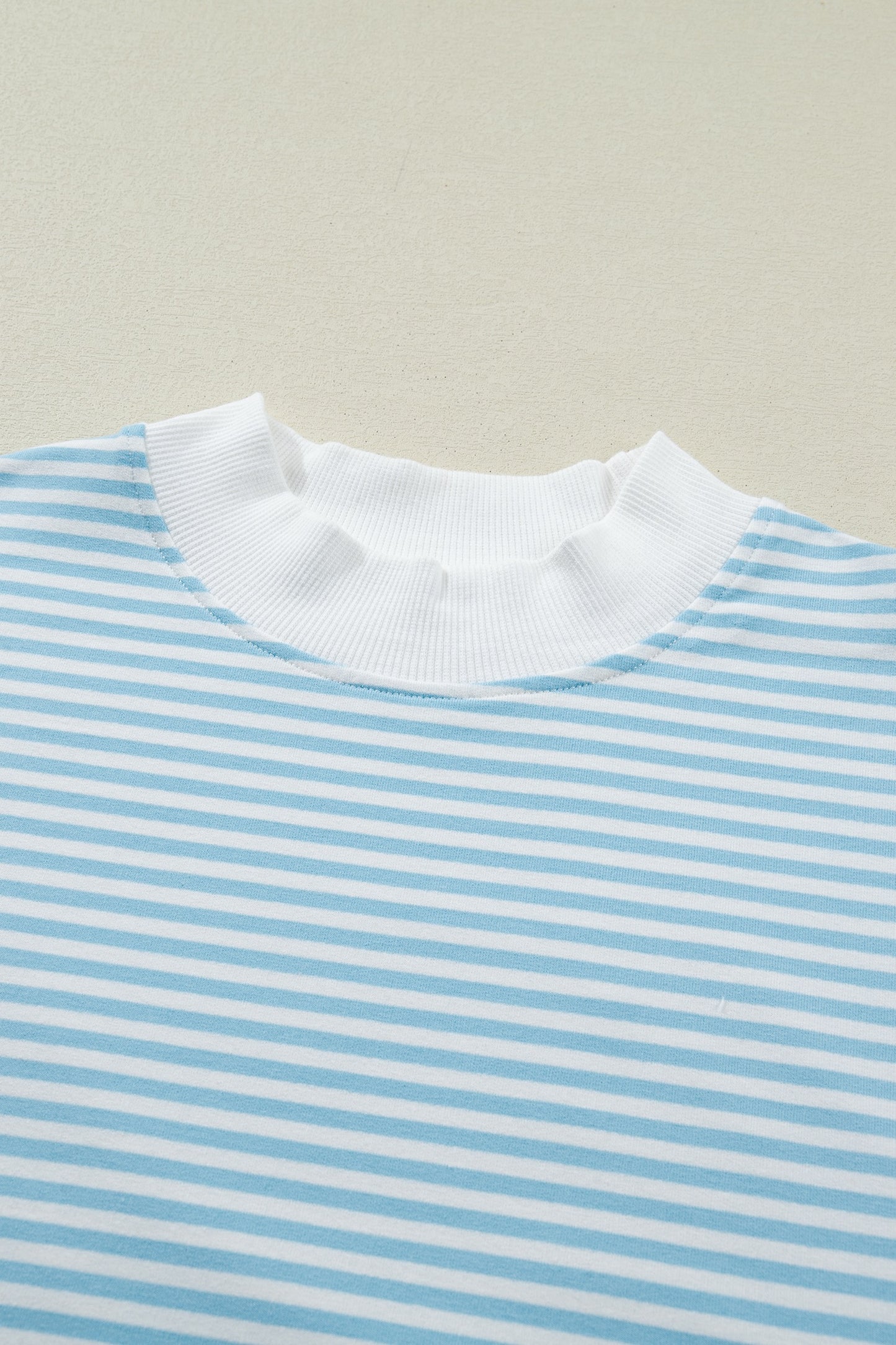Blue Stripe Shorts Set