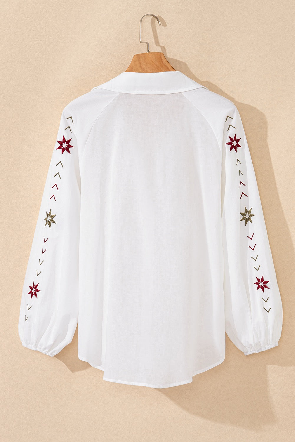 White Embroidered Eyelet Shirt