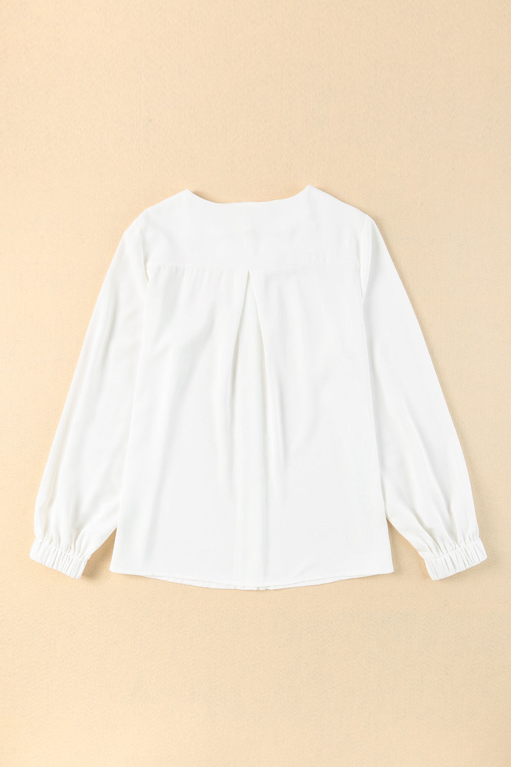 White Gathered Blouse