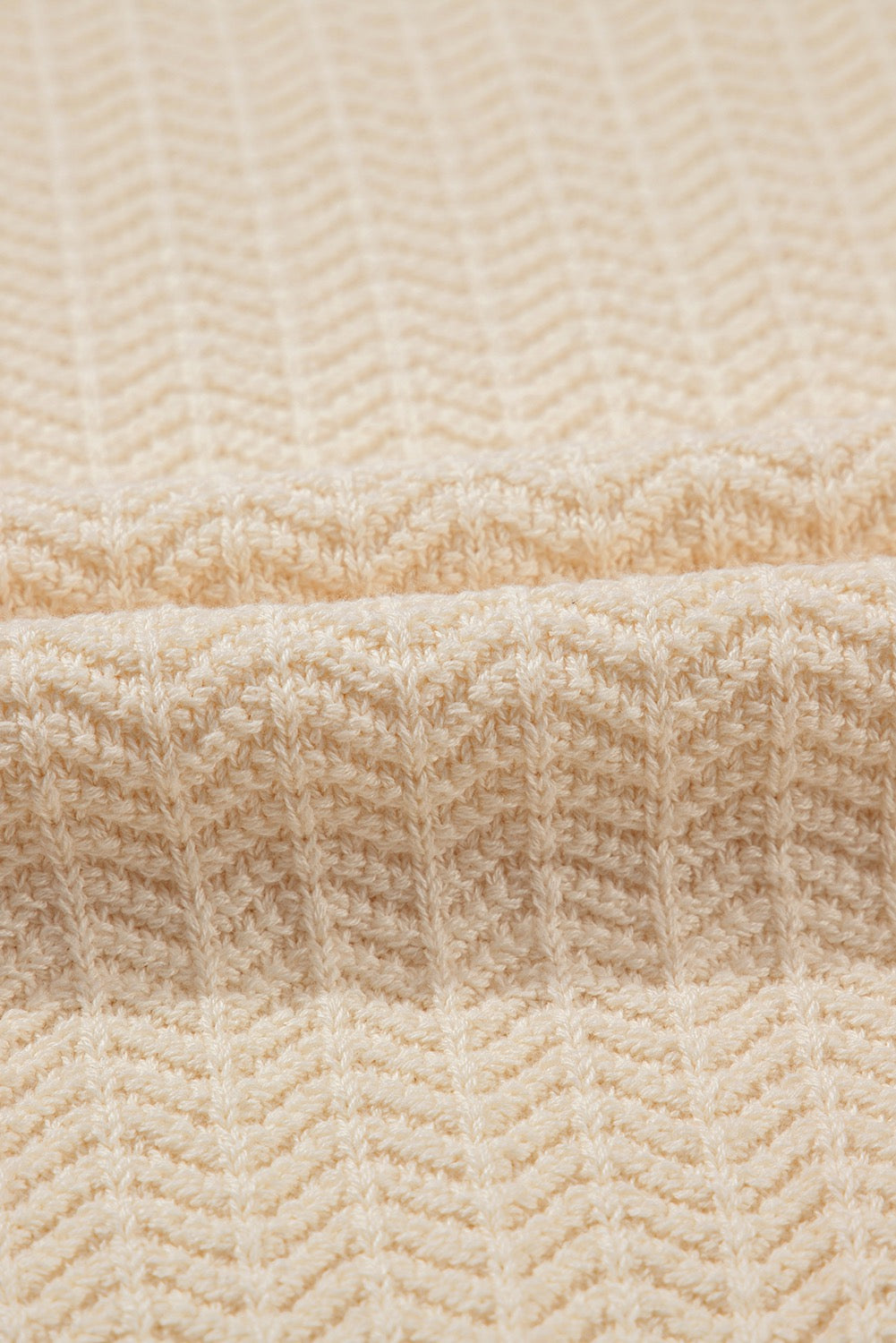 Beige Contrast Trim Boxy Fit Knit Short Sleeve Sweater Top