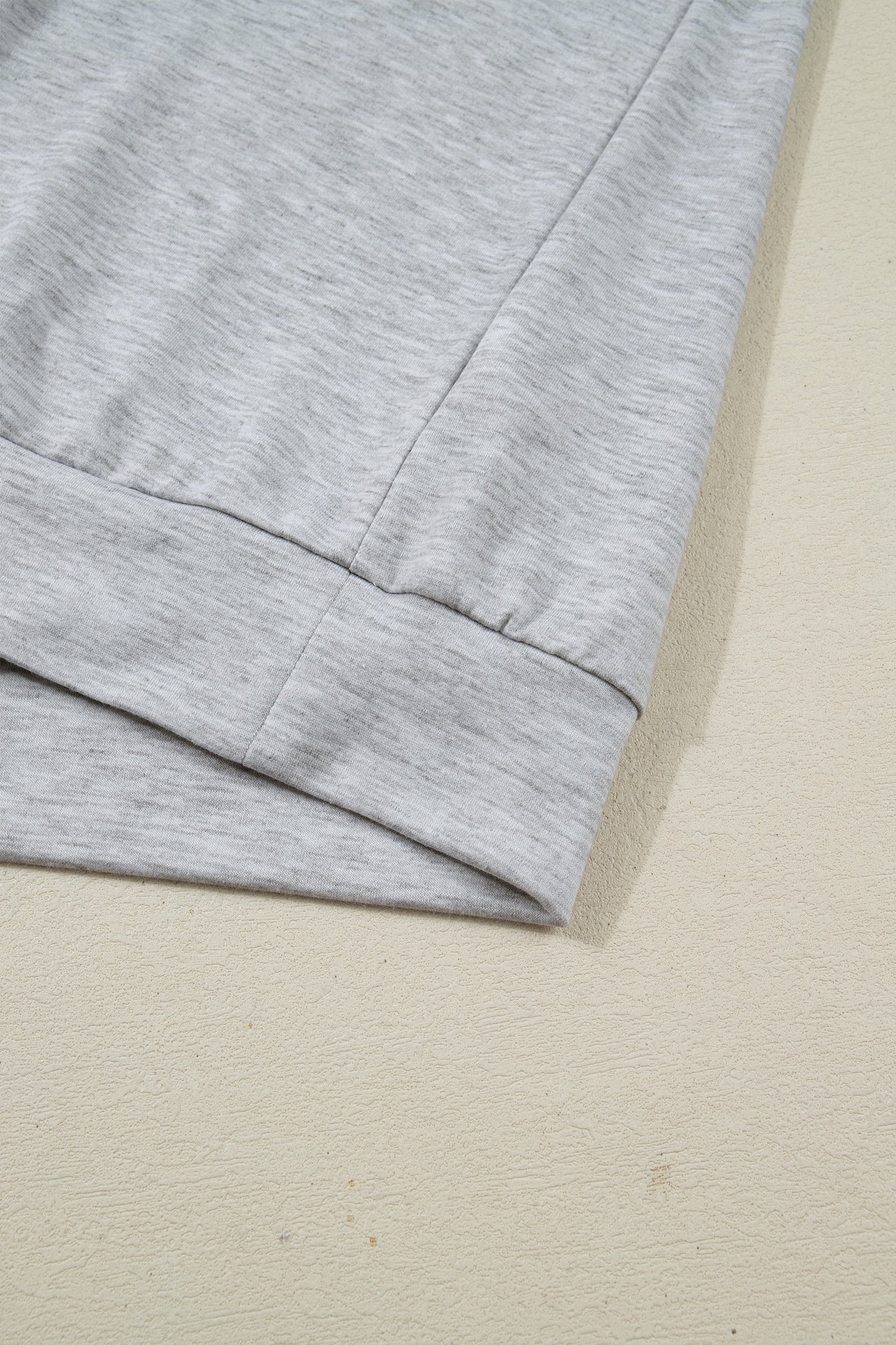 Light Grey Collared V Neck Tee Drawstring Elastic Waist Shorts 2pc Set