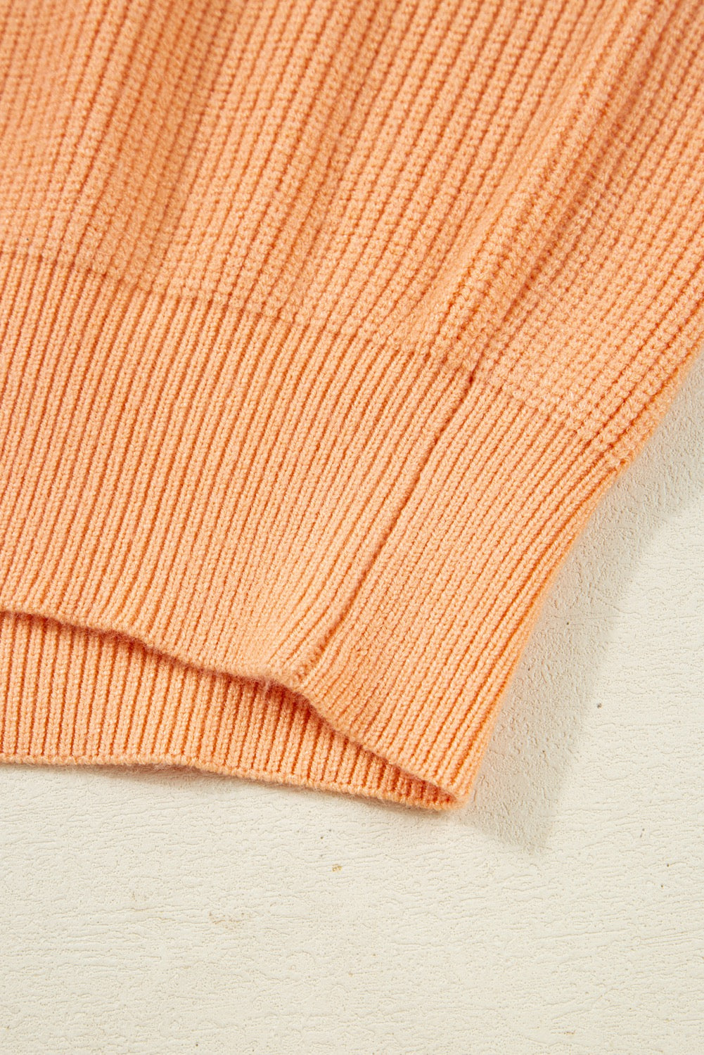Orange Stripe Half Zip Oversize Sweater