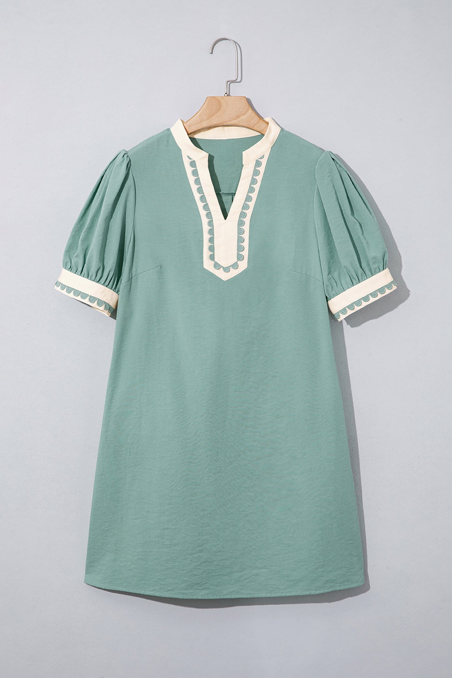 Green Scallop Dress