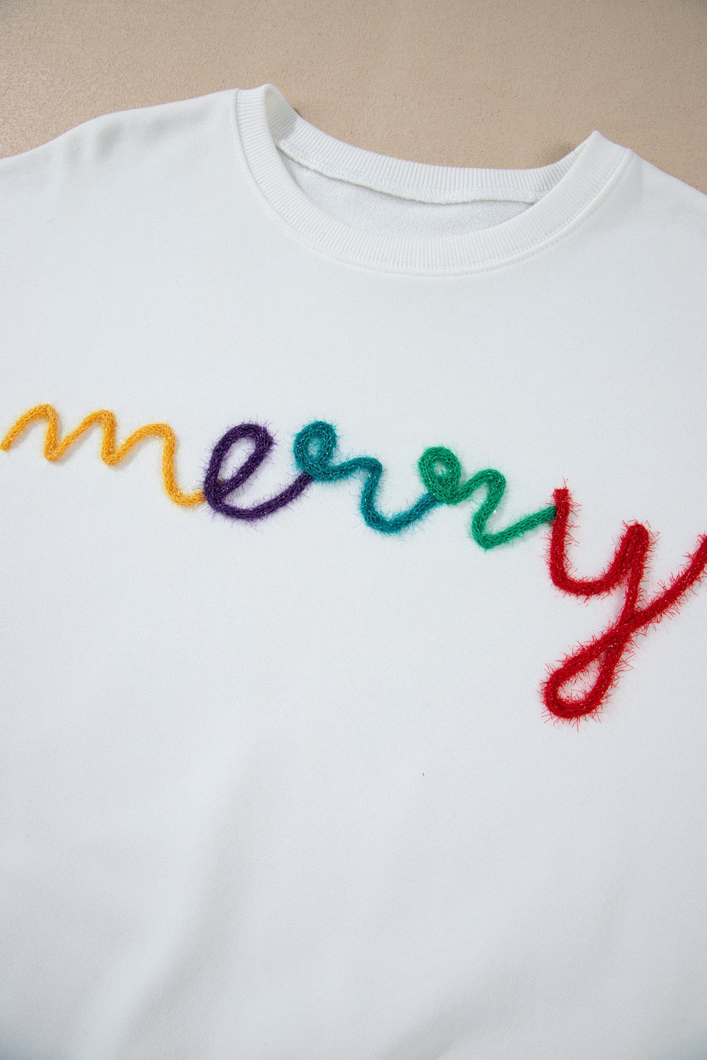 White Merry Sweatshirt