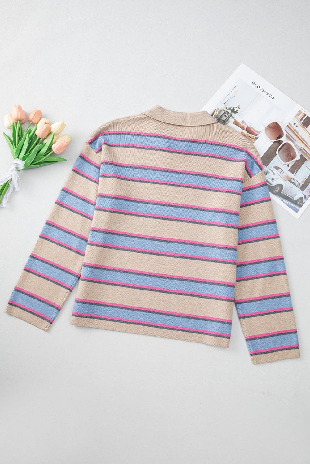 Apricot Stripe Sweater