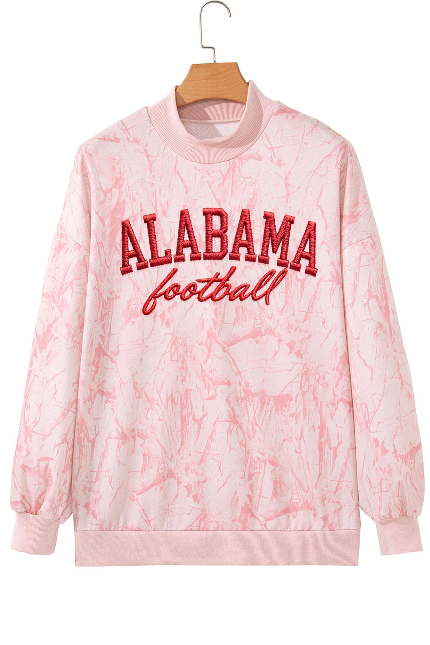 ALABAMA football Embroidered Graphic Mock Neck Sweatshirt (ships 1/17)