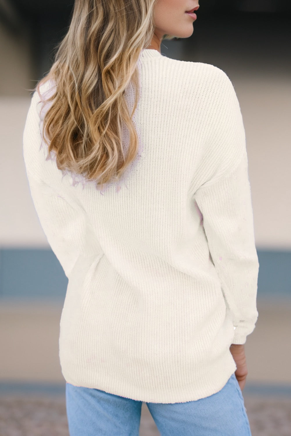 White Merry and Bright Sweater