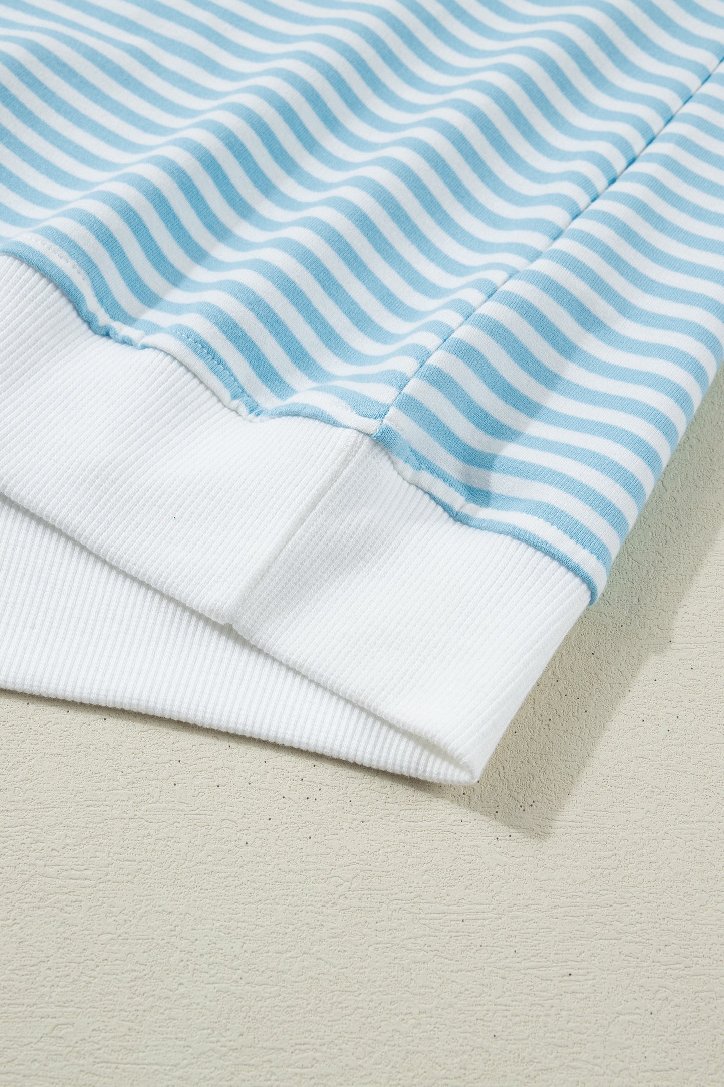 Blue Stripe Shorts Set