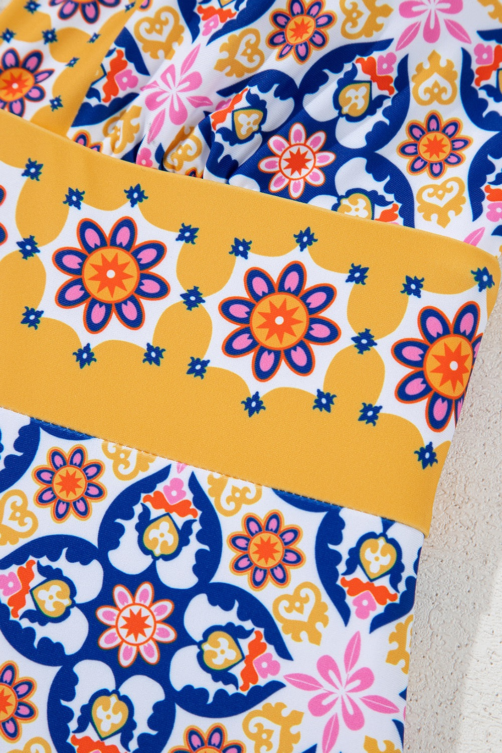 Yellow Floral One Piece