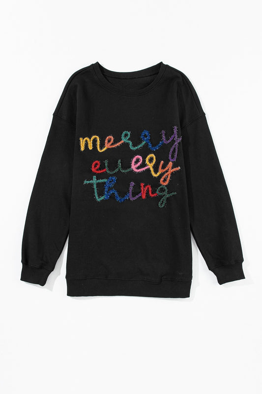 Black Merry Everything Sweatshirt