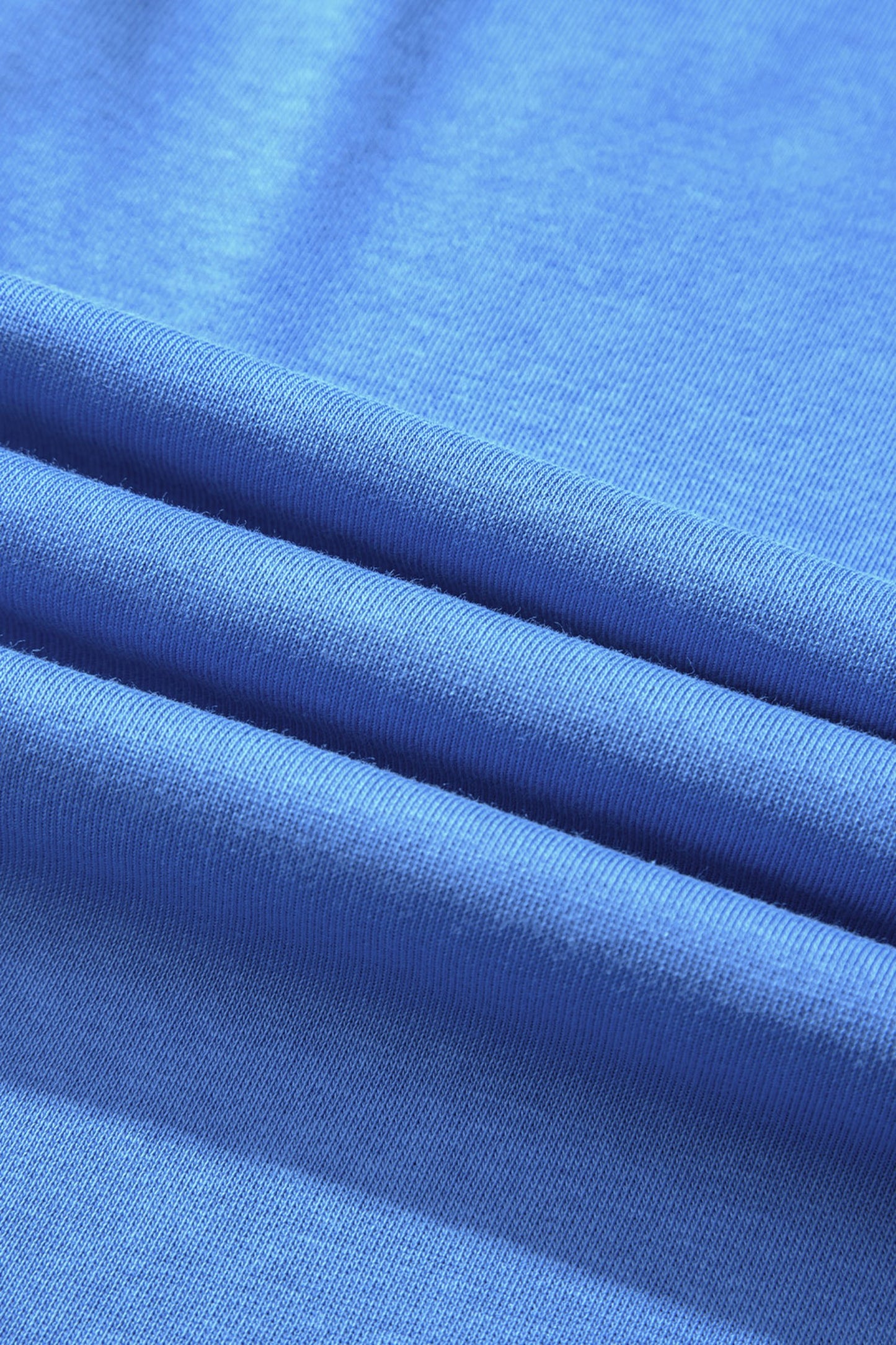 Blue Slim Ribbed Tank Top and Sweatpant Set