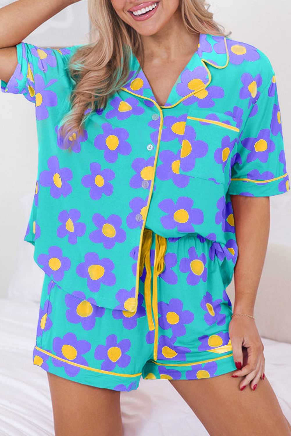 Flower Print PJ Set