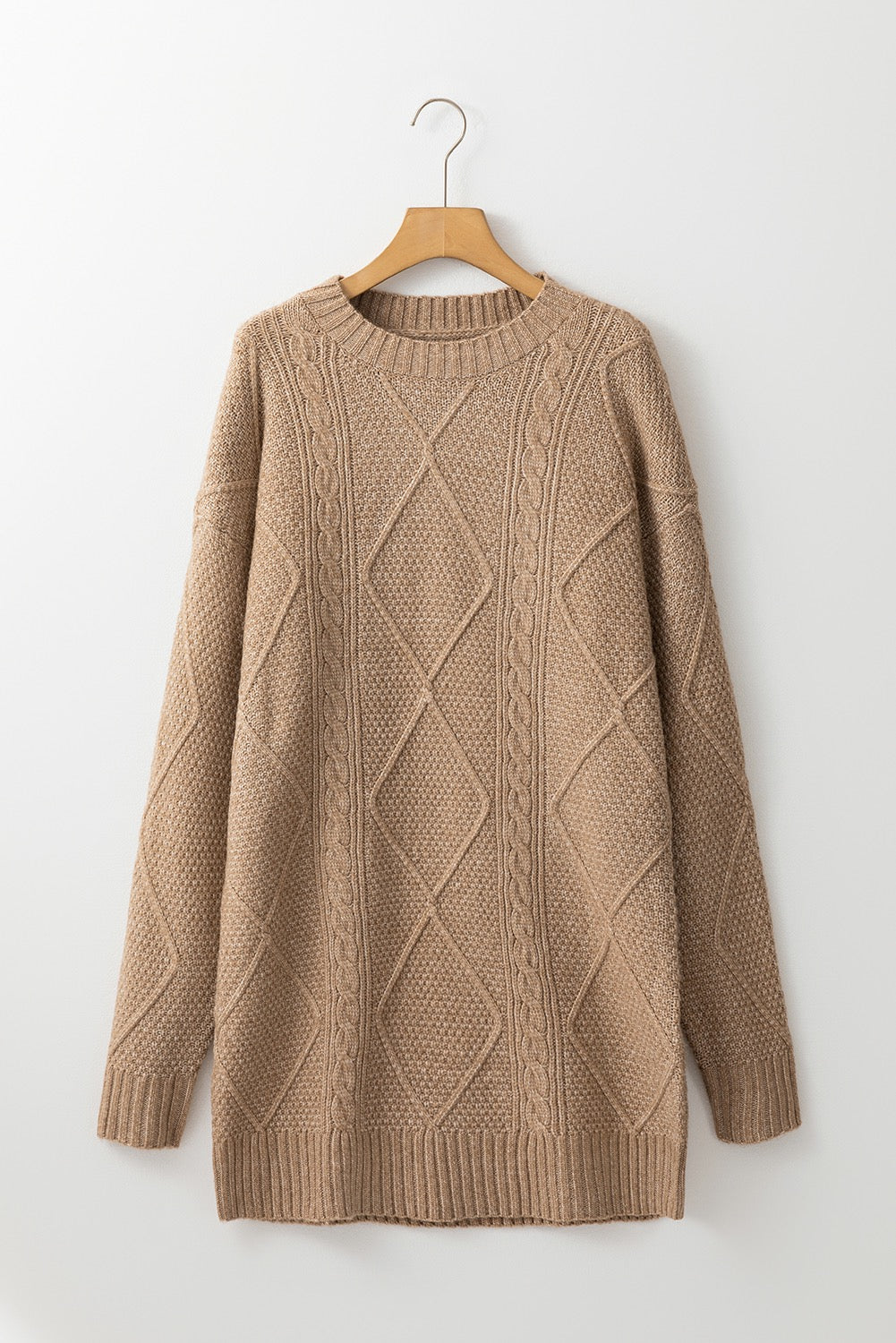 Beige Colored Sweater Dress