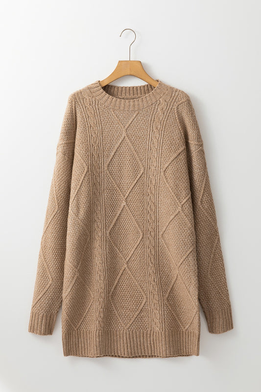 Beige Colored Sweater Dress