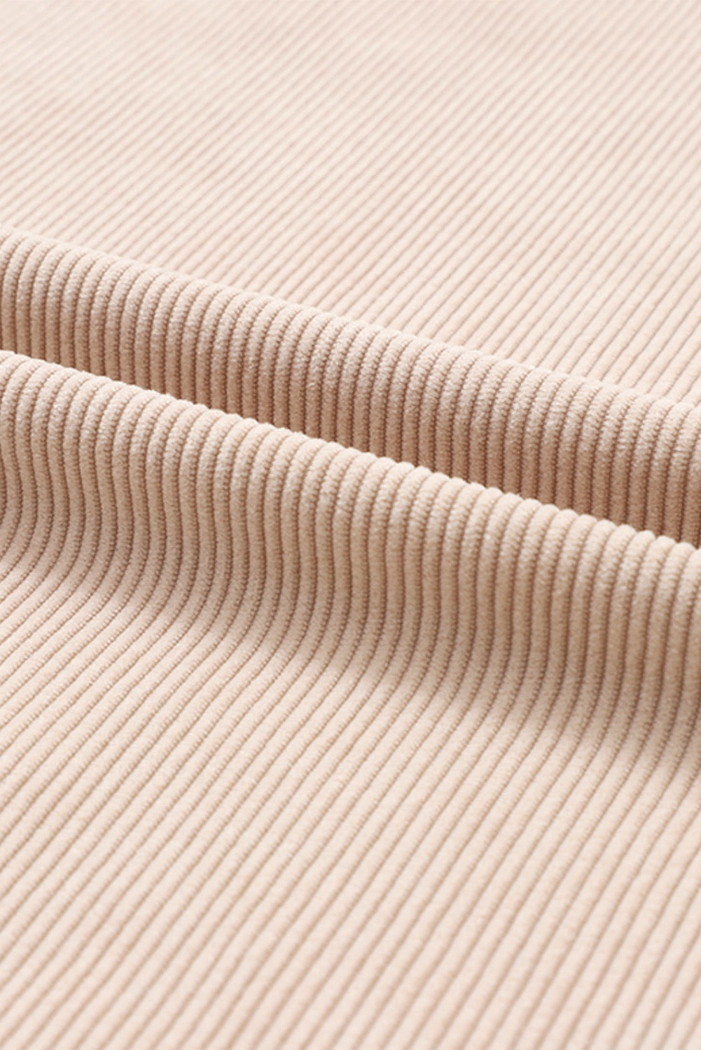 Beige Corduroy Oversized Sweatshirt