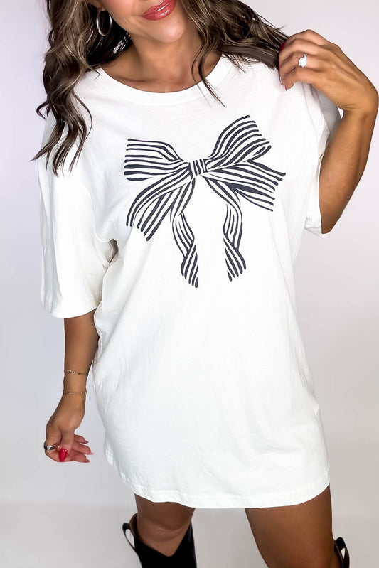 Black Bow Tshirt Dress