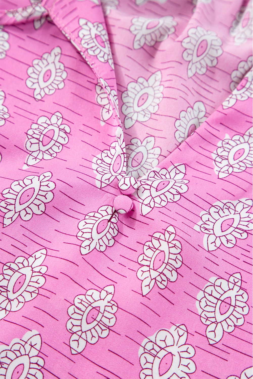 Pink Vintage Floral Blouse