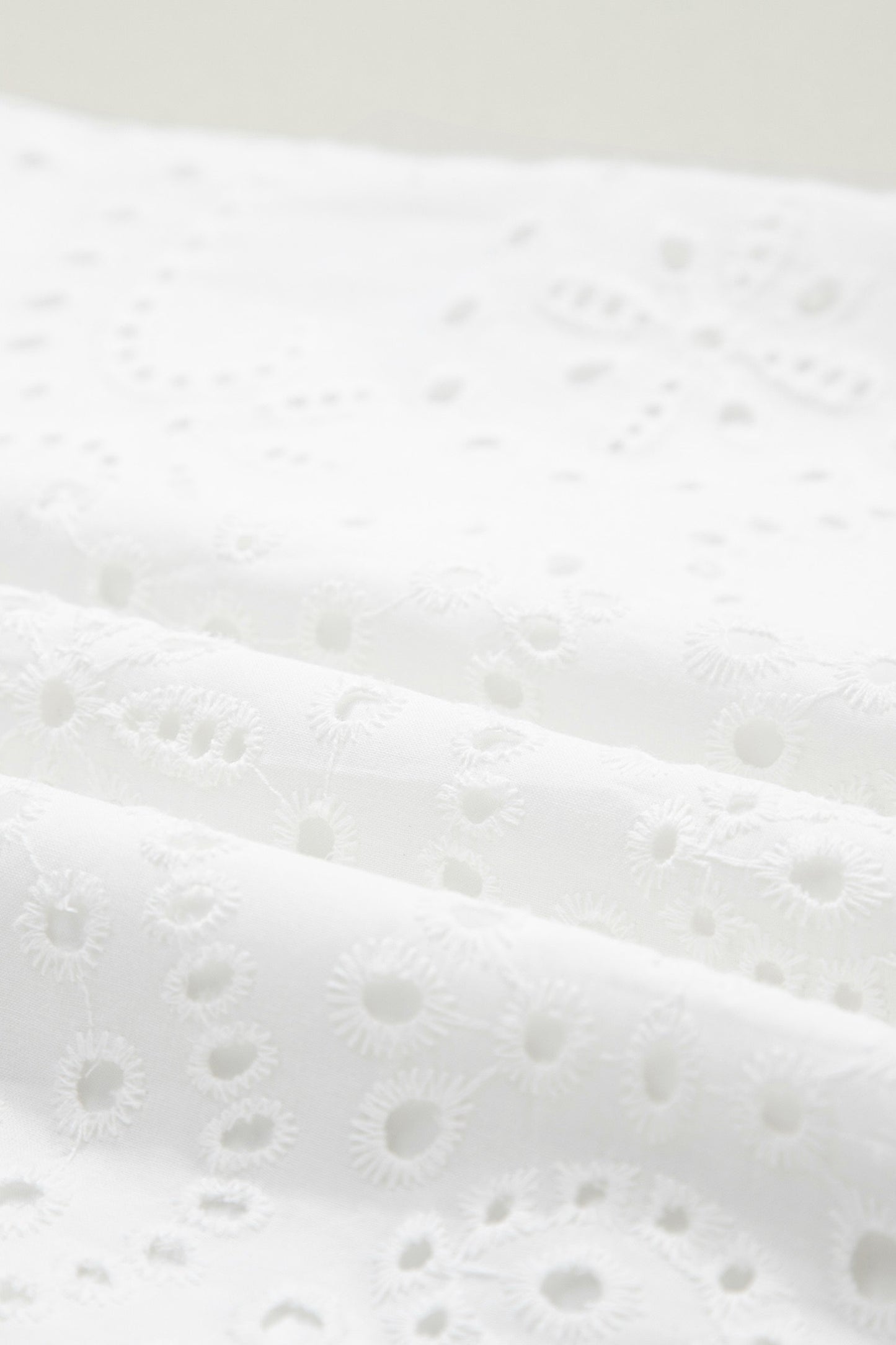 White Eyelet Embroidered Shirt Dress