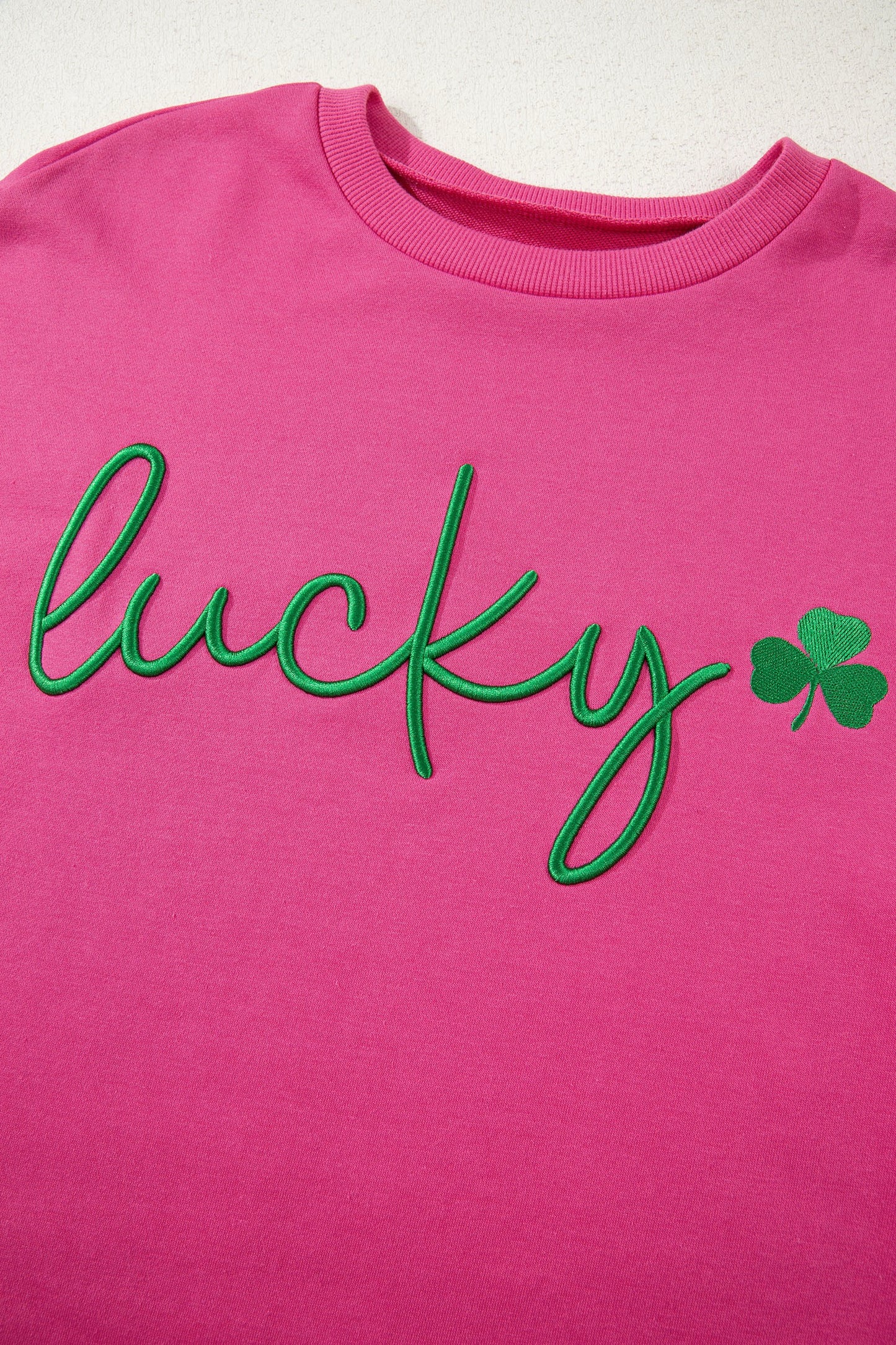 Lucky Clover Embroidered Sweatshirt