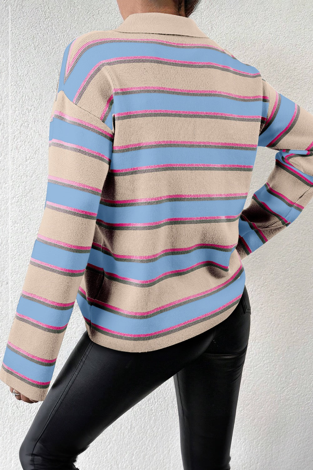 Apricot Stripe Sweater