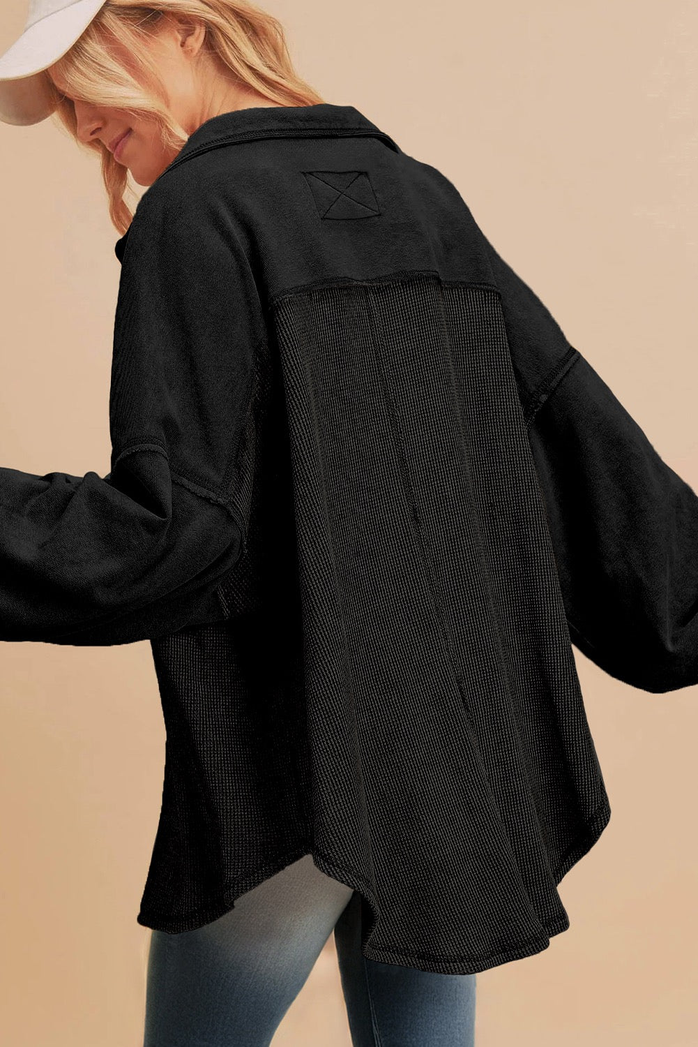 Black Floral Print V Neck Buttoned cardigan Sweater