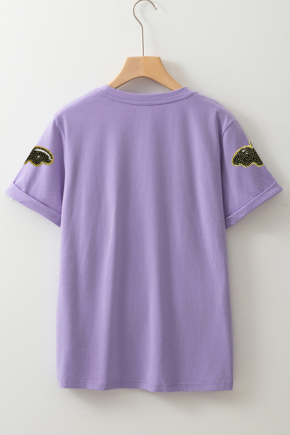 Wisteria Sequin Halloween Bat Patched Casual Shirt